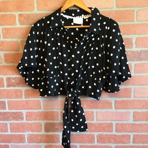 Anthropologie Maeve Canna Mid Polka Dot Top 8